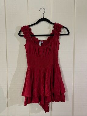 Urban Outfitters Red Rosie Playsuit Size S
